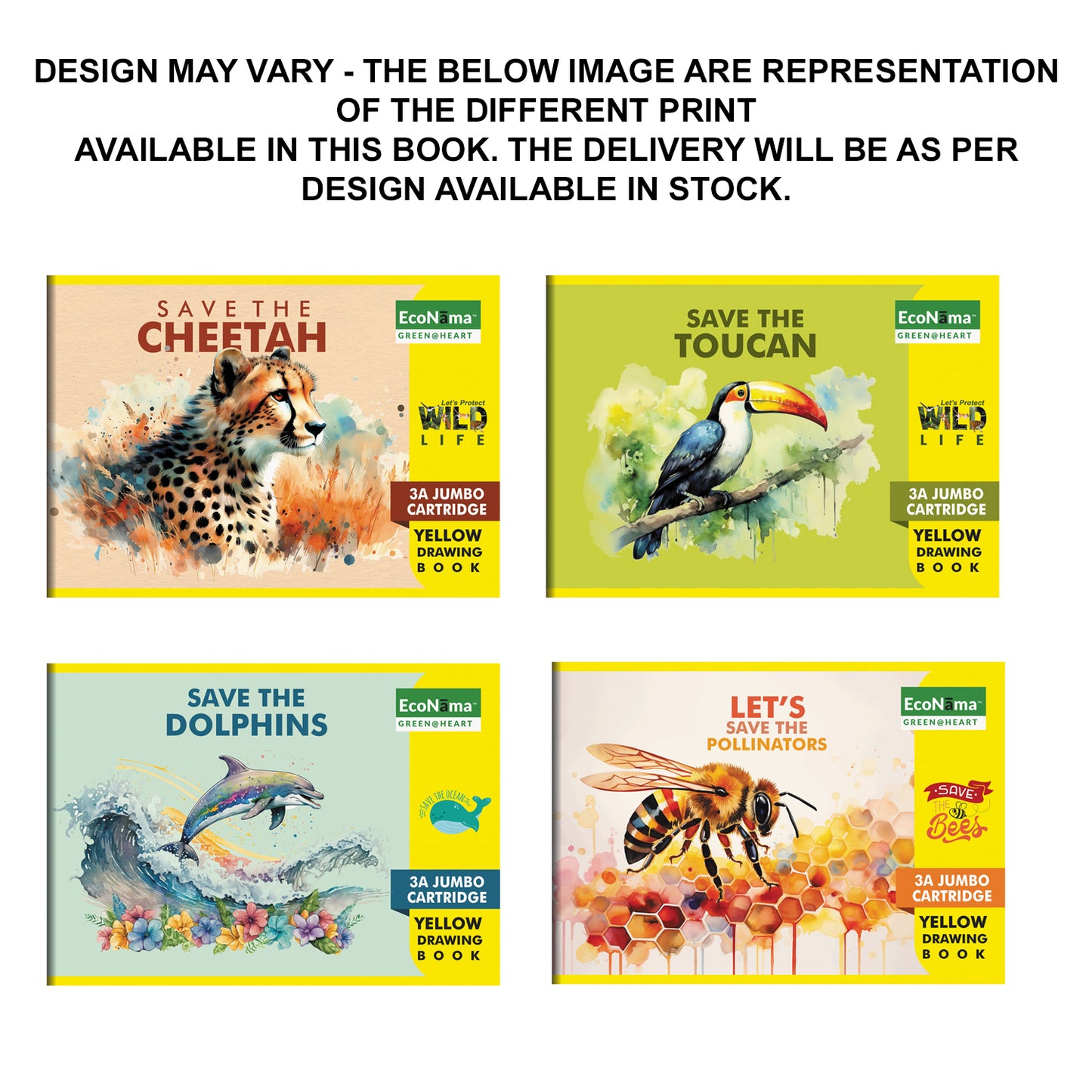 ECONAMA Drawing Book - 3A Jumbo (Yellow)