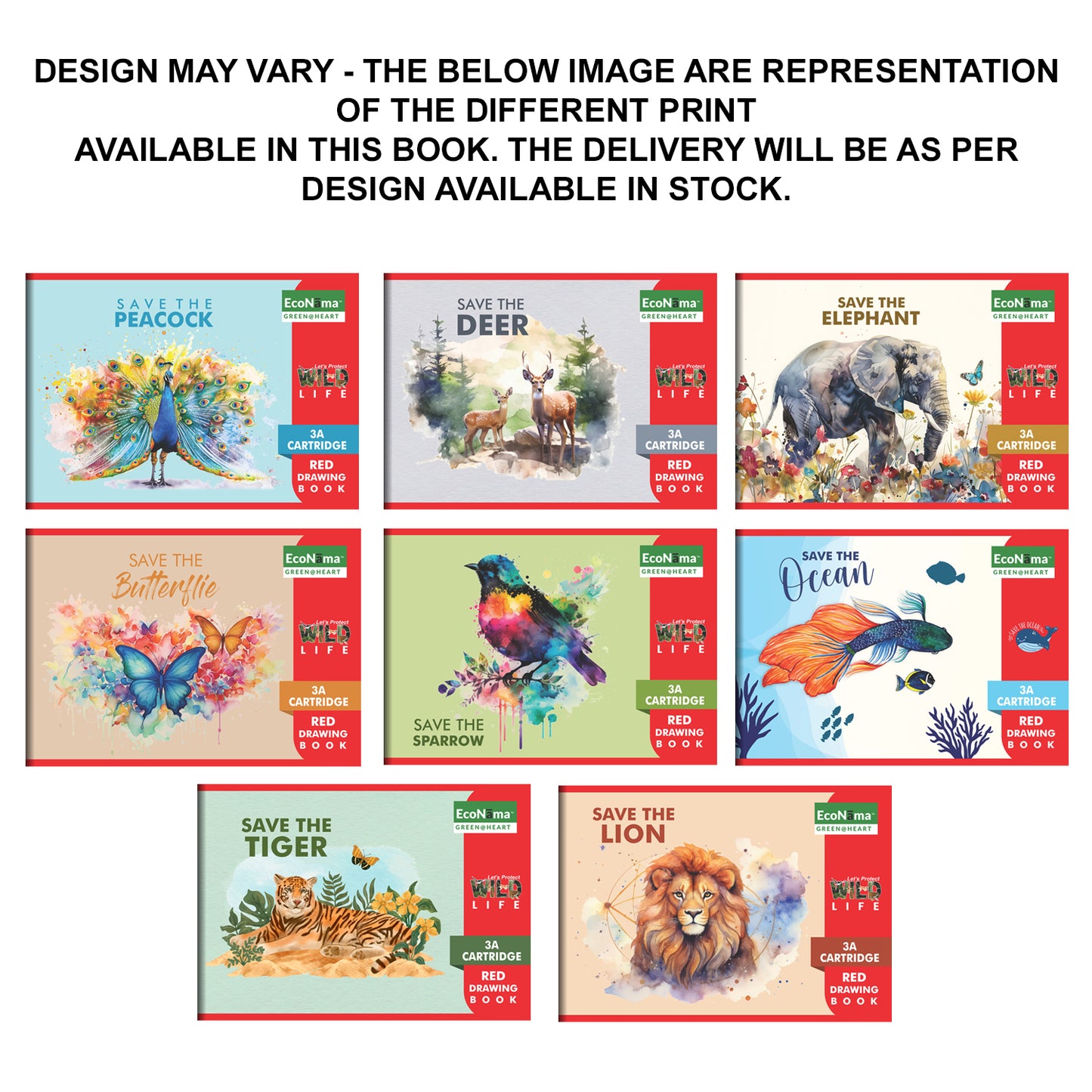 ECONAMA Drawing Book - 3A (Red)