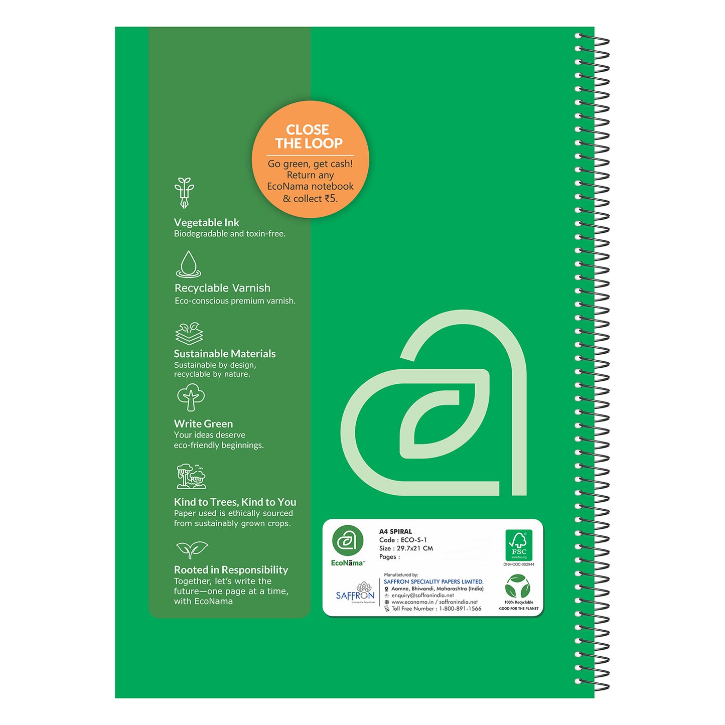 ECONAMA SPIRAL - Six Subject Book