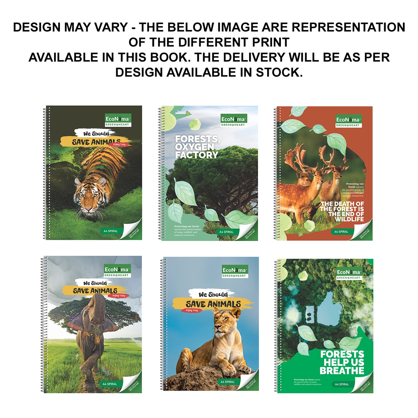 ECONAMA SPIRAL - Three Subject Book