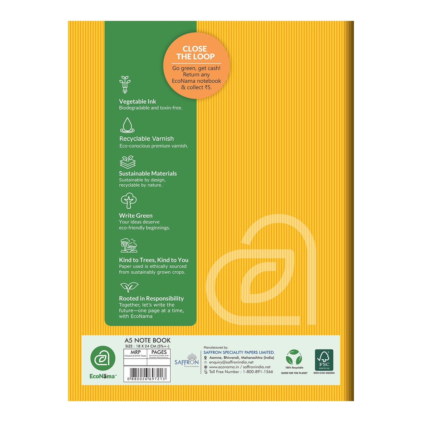 ECONAMA King A5 - 3 in 1 Notebook