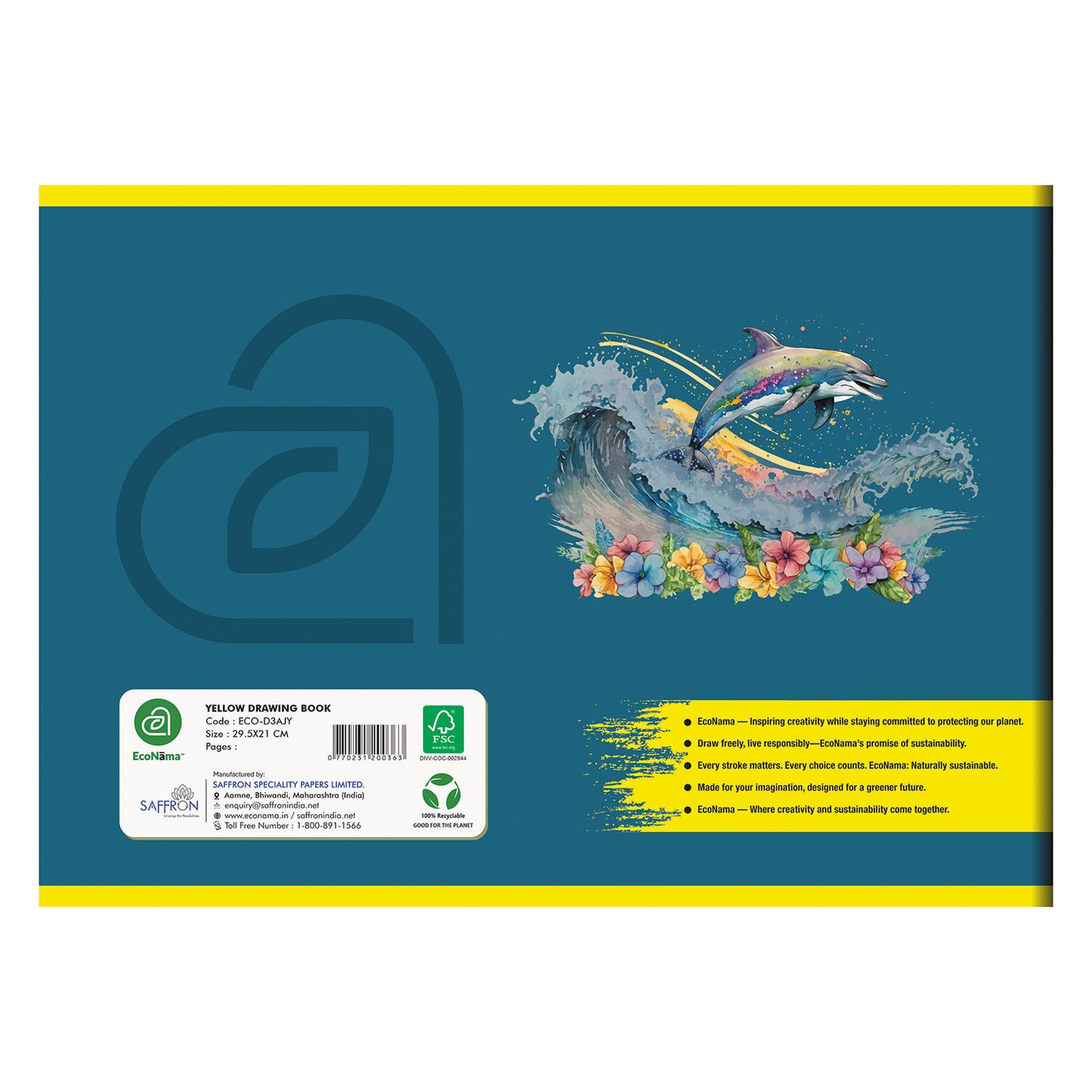 ECONAMA Drawing Book - 3A Jumbo (Yellow)