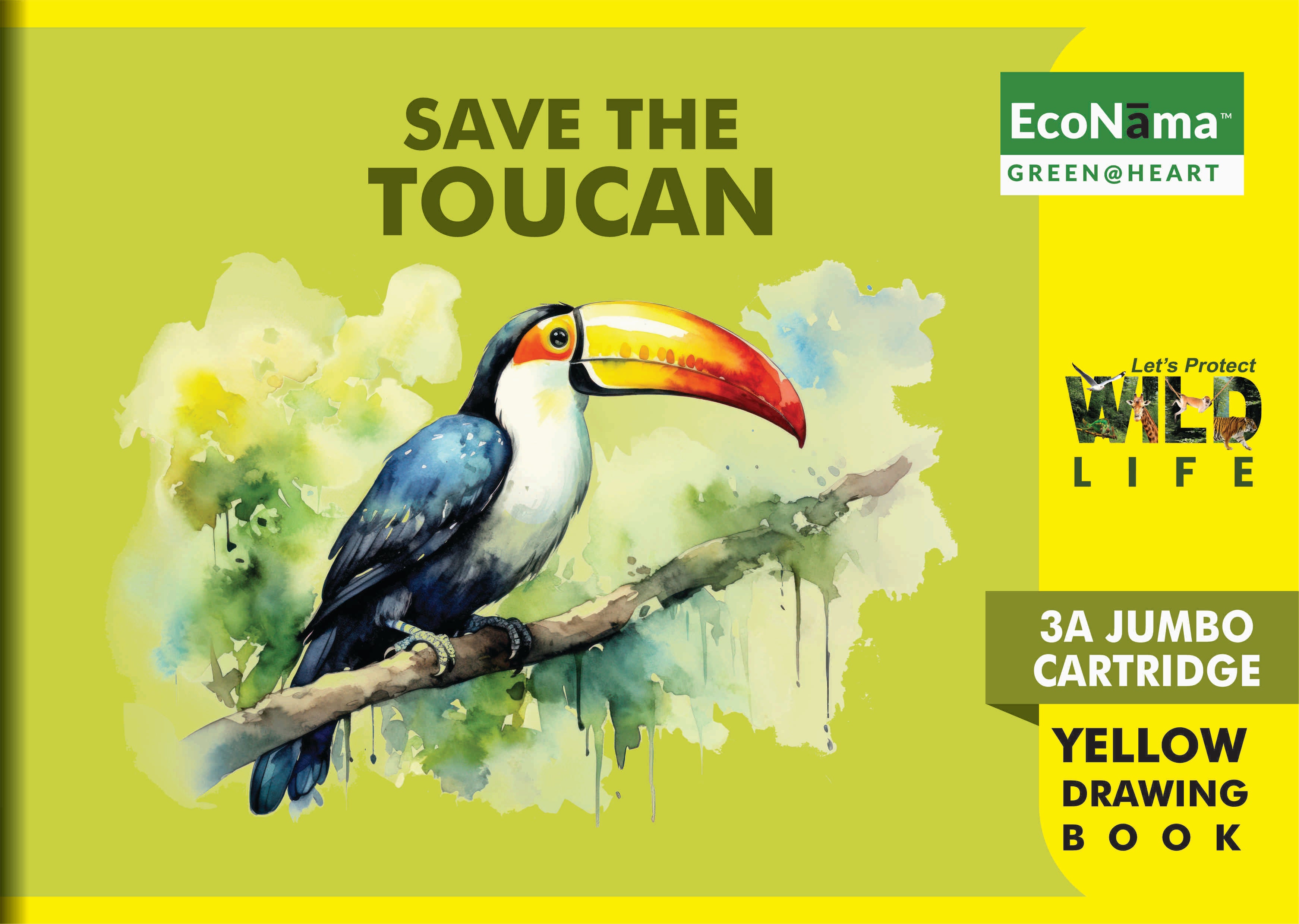 ECONAMA Drawing Book - 3A Jumbo (Yellow) – Econama