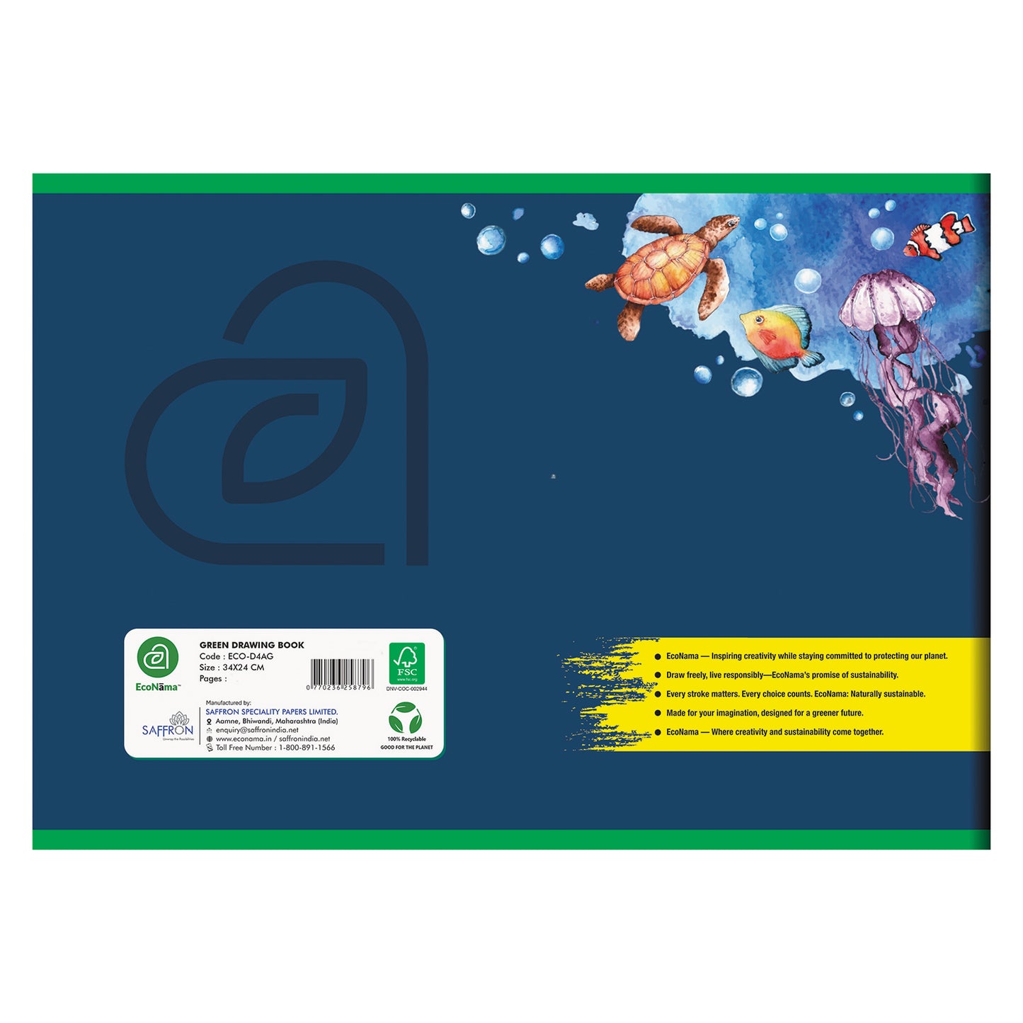 ECONAMA Drawing Book - 4A (Green)