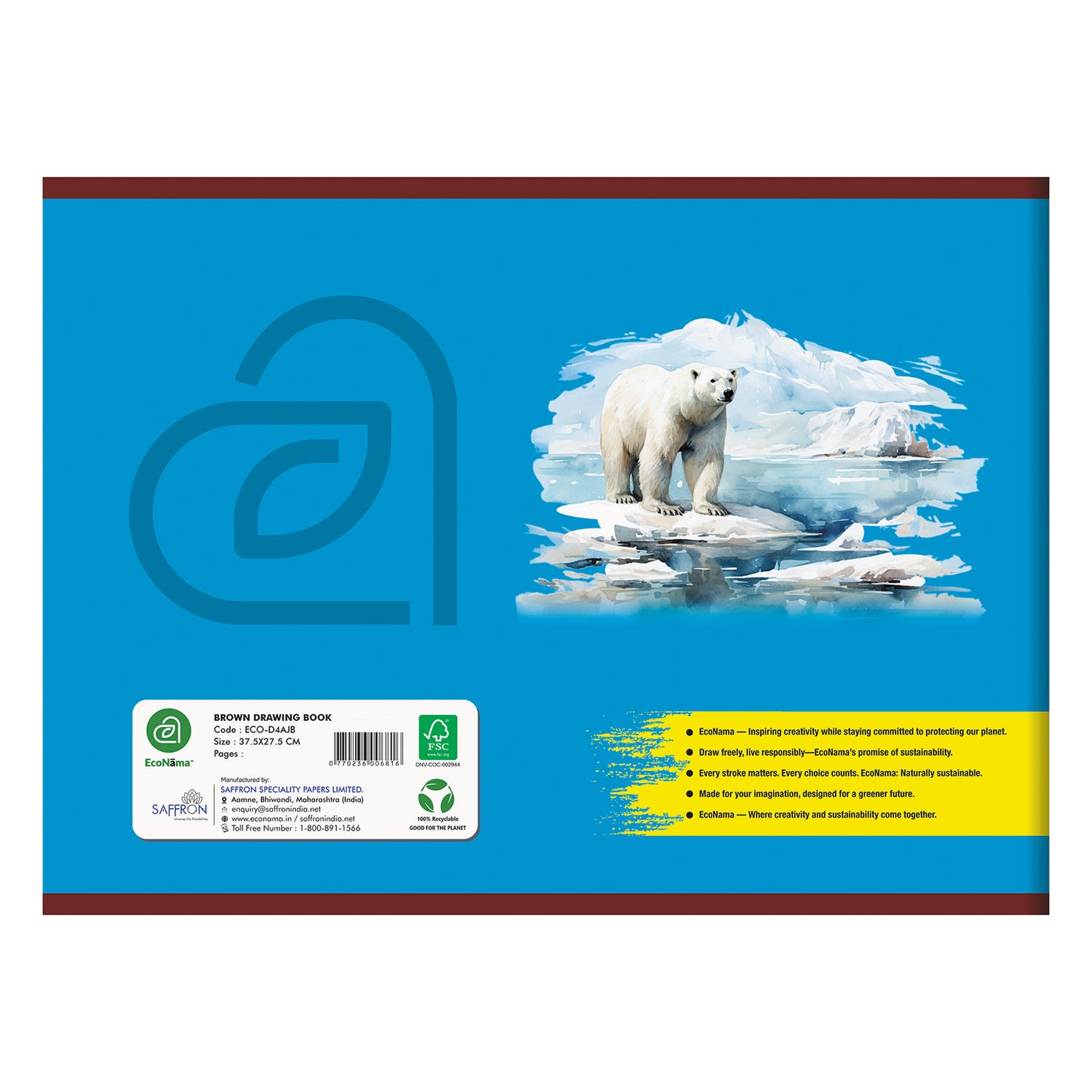 ECONAMA Drawing Book - 4A Jumbo (Brown)