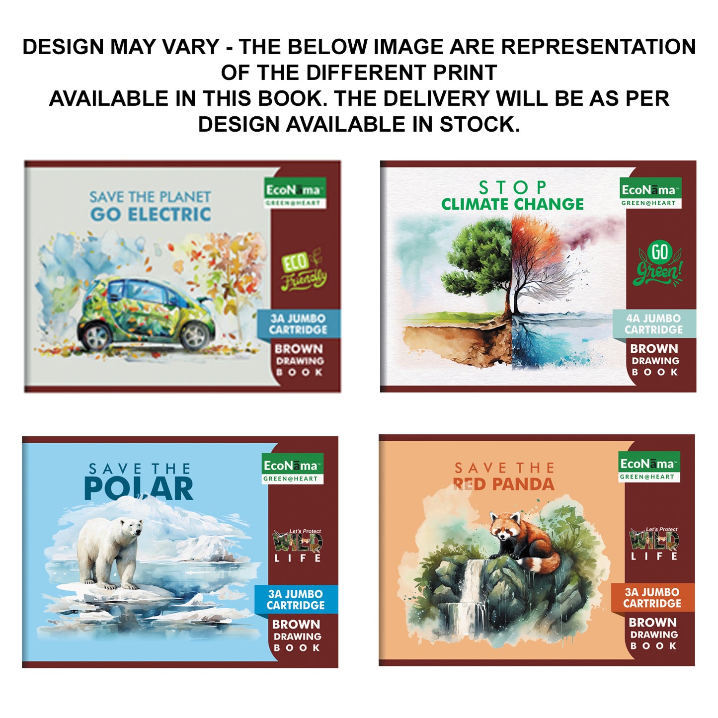 ECONAMA Drawing Book - 4A Jumbo (Brown)