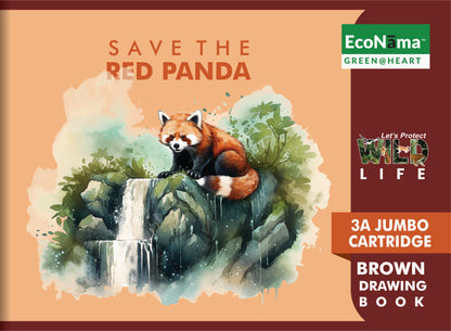 ECONAMA Drawing Book - 4A Jumbo (Brown)